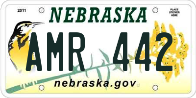 NE license plate AMR442