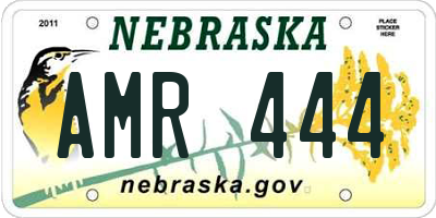 NE license plate AMR444