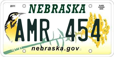 NE license plate AMR454