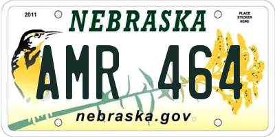 NE license plate AMR464