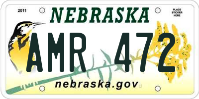 NE license plate AMR472