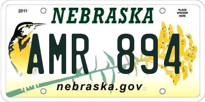 NE license plate AMR894