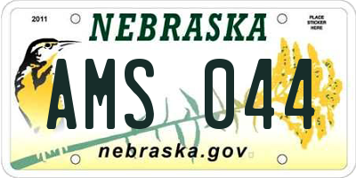 NE license plate AMS044
