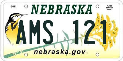 NE license plate AMS121