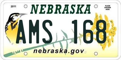 NE license plate AMS168