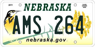 NE license plate AMS264