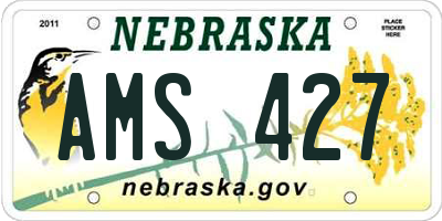 NE license plate AMS427