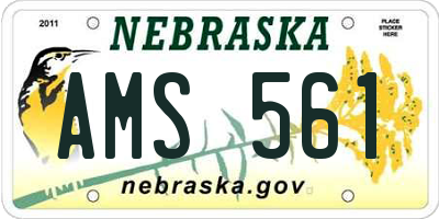 NE license plate AMS561