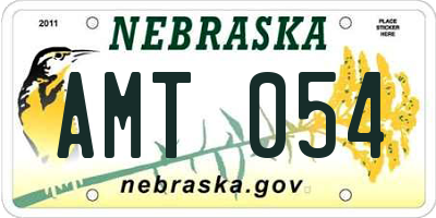 NE license plate AMT054