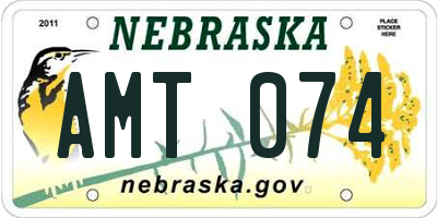 NE license plate AMT074