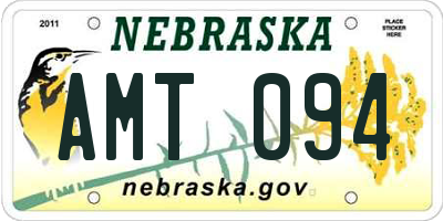 NE license plate AMT094