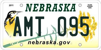 NE license plate AMT095
