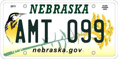 NE license plate AMT099