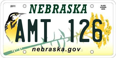 NE license plate AMT126