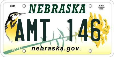 NE license plate AMT146