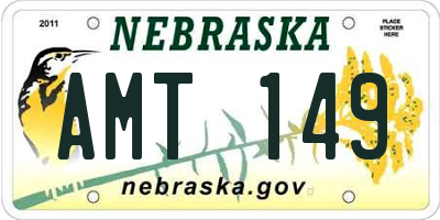 NE license plate AMT149
