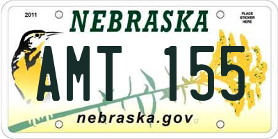 NE license plate AMT155