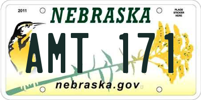 NE license plate AMT171