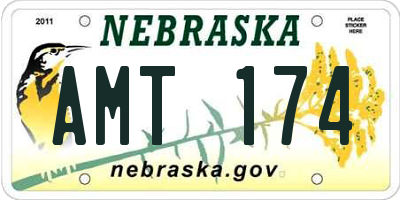 NE license plate AMT174