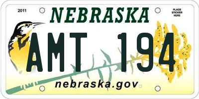 NE license plate AMT194