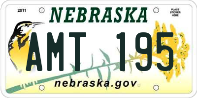 NE license plate AMT195