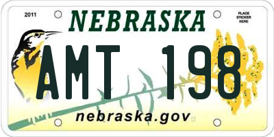 NE license plate AMT198