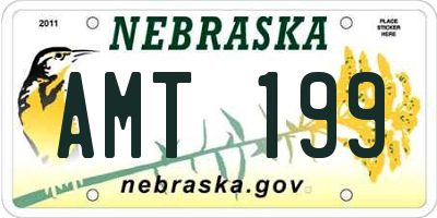 NE license plate AMT199