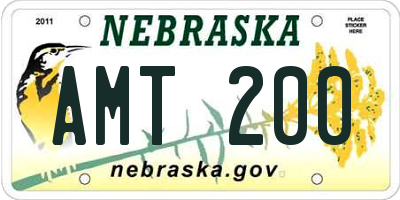 NE license plate AMT200