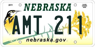 NE license plate AMT211
