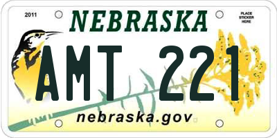 NE license plate AMT221