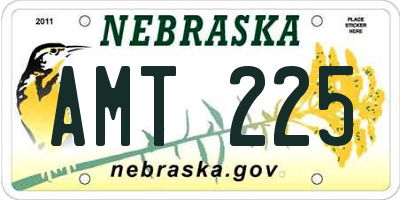 NE license plate AMT225