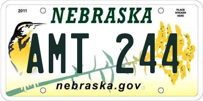 NE license plate AMT244