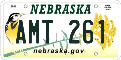 NE license plate AMT261