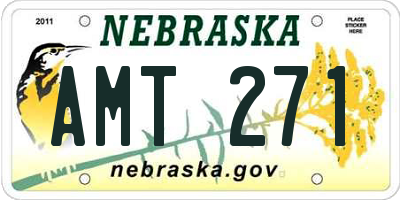 NE license plate AMT271