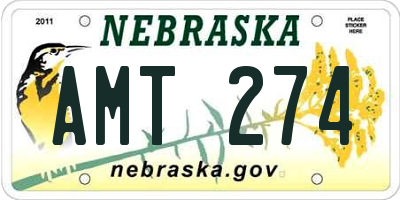 NE license plate AMT274