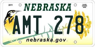 NE license plate AMT278