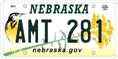 NE license plate AMT281
