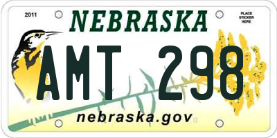 NE license plate AMT298