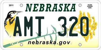 NE license plate AMT320