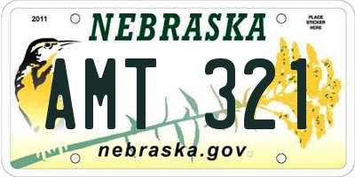 NE license plate AMT321