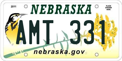 NE license plate AMT331