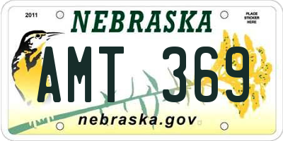 NE license plate AMT369