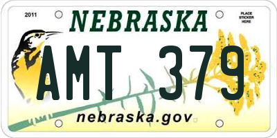 NE license plate AMT379
