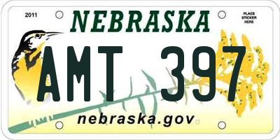 NE license plate AMT397