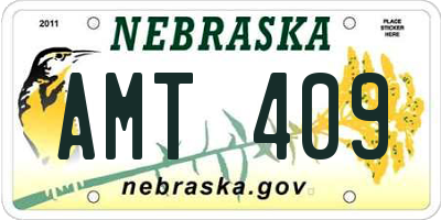 NE license plate AMT409