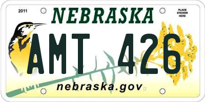 NE license plate AMT426