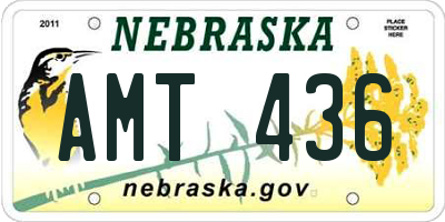 NE license plate AMT436