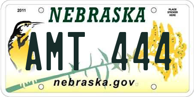 NE license plate AMT444