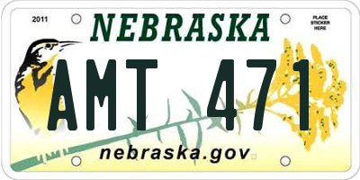 NE license plate AMT471