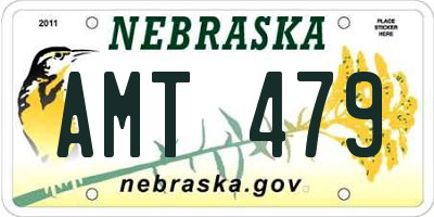 NE license plate AMT479